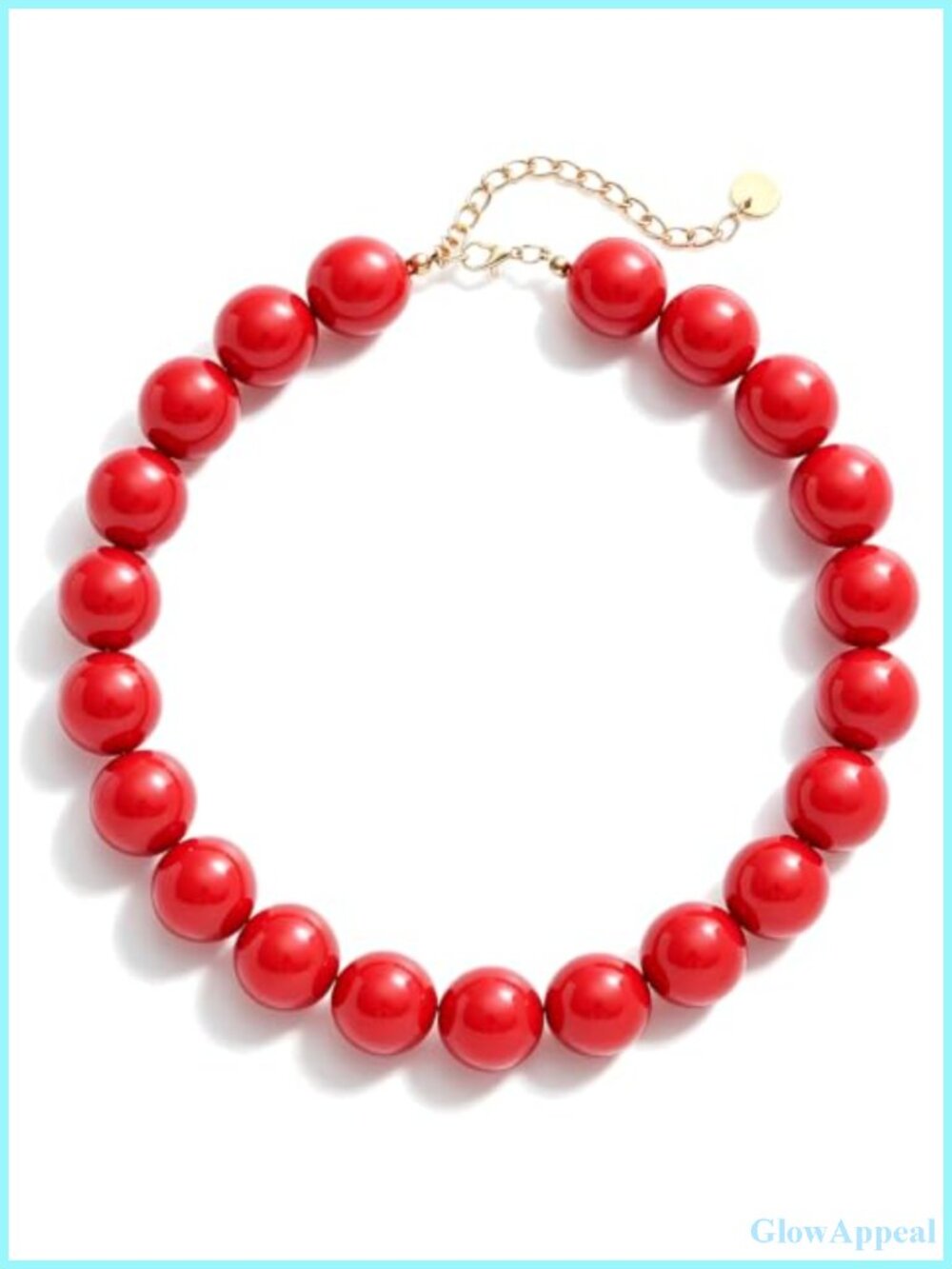 Chunky Beaded Necklace Acrylic 20MM Big Bead Choker Boho Statement Summer